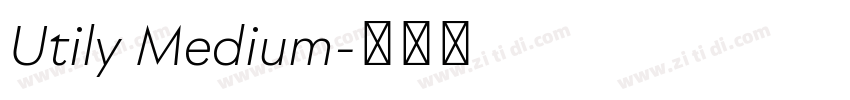 Utily Medium字体转换